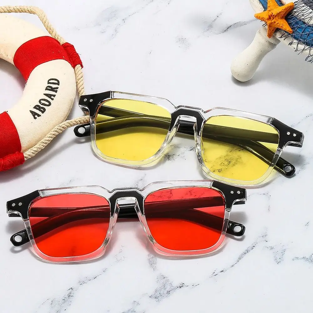 Coole quadratische Sonnenbrille Mode uv400 Retro 90er Jahre Brille Vintage Tönung Ozean Linse Sonnenbrille für Frauen & Männer