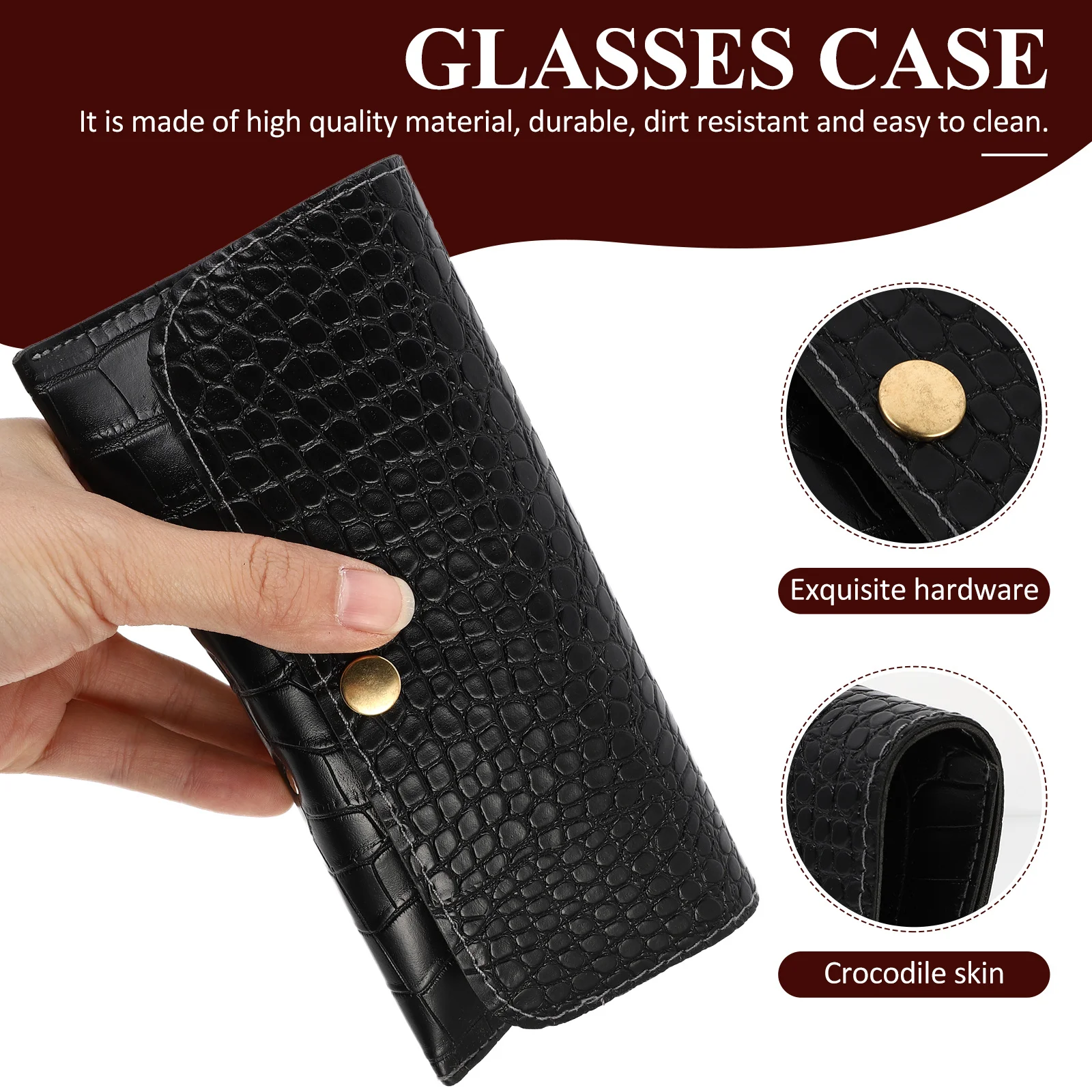 

Glasses Case Alligator Pattern Portable Eyewear Pouch For Sunglasses Reading Glasses Jewelry Storage Box