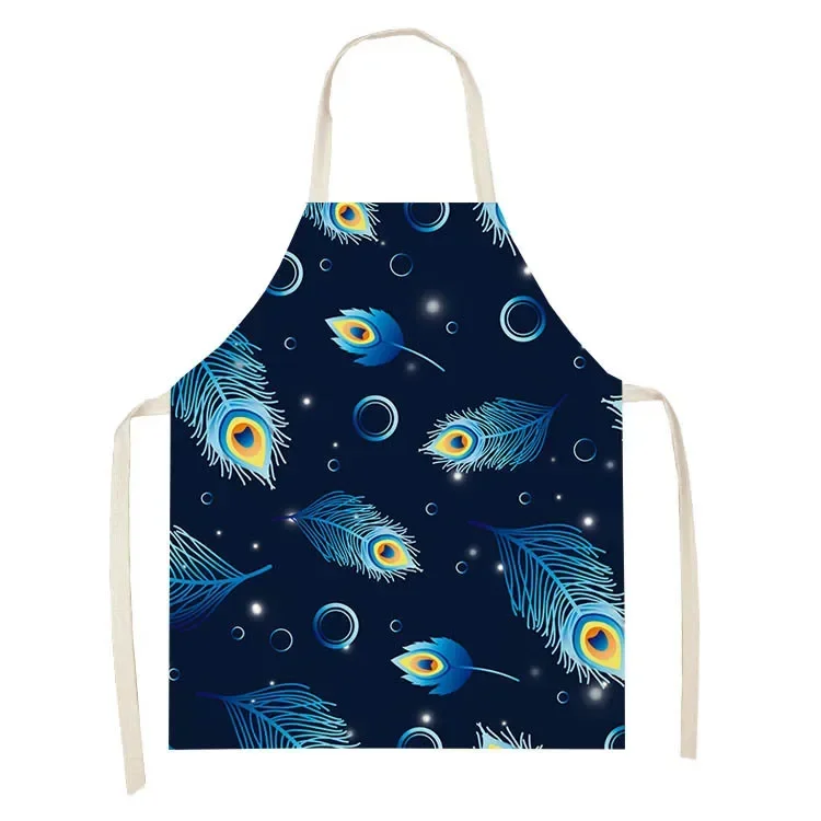 Color Feather Print Pattern Color Feather Print Pattern Cute Apron For Home Cooking Anti-Fouling Anti-Greasy And Easy To Clean