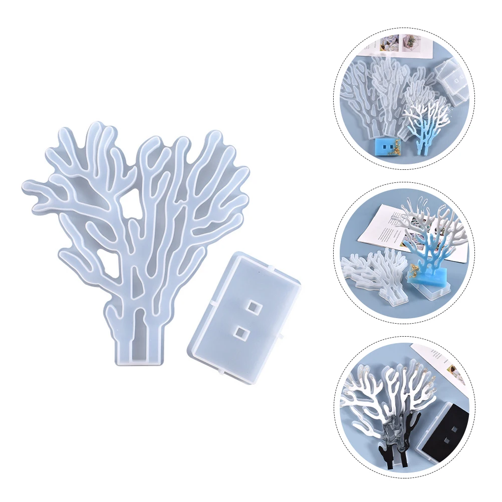 

Coral Shape Mold DIY Manual Silicone Mold Simple Crystal Epoxy Resin Jewelry Accessories Parts Nonstick Easy Clean Recyclable