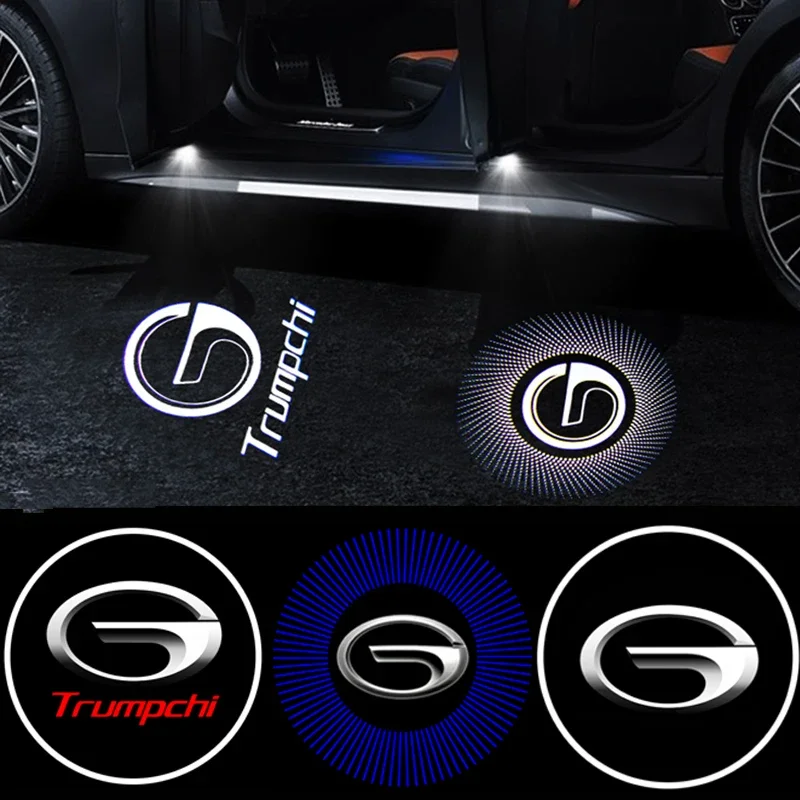 2PCS LED Car Door Welcome Lights for Trumpchi Logo GS7 GS8 M8 GA6 GM6 2019 2020 2021 2022 2023 Laser Ghost Shadow Projector Lamp