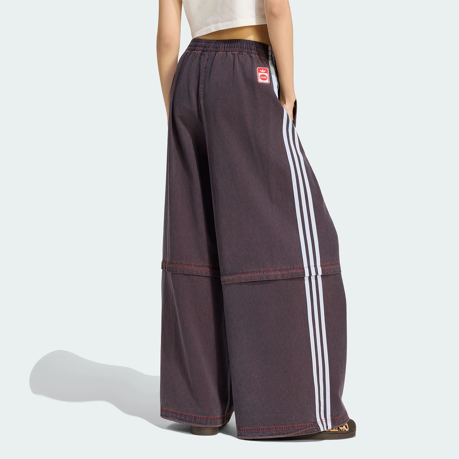 Adidas genuine clover women's embroidered simple loose sports pants KY7695