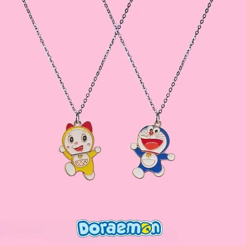 

Cartoon Tinker Bell Necklace Happy Doraemon Series Anime Peripheral Pendant Couple Cute Creative Cartoon Jewelry Birthday Gift