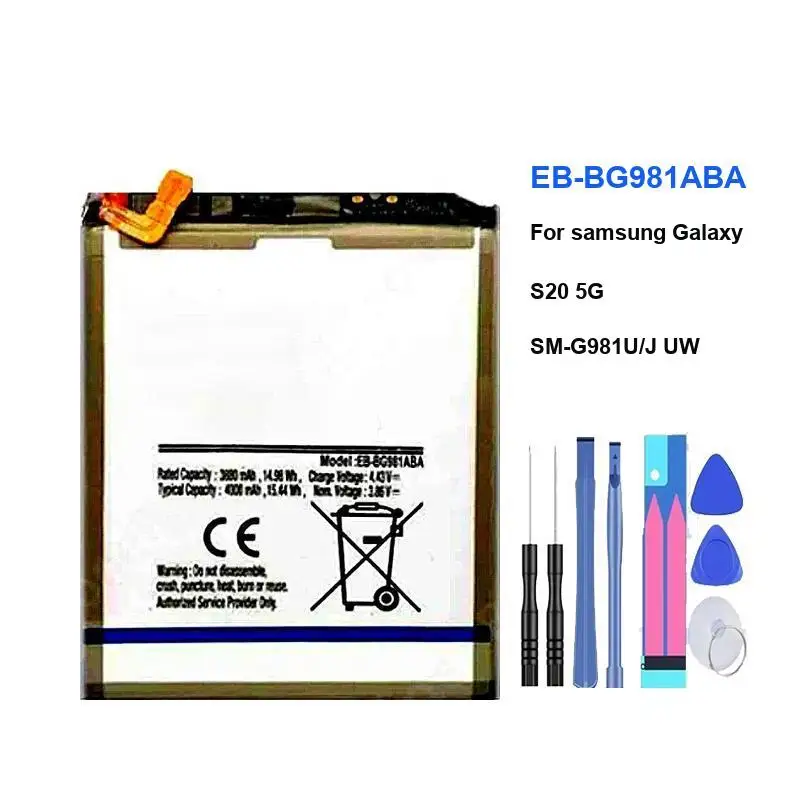 Mobile Phone Battery For Samsung Galaxy S20 5G SM-G981U J UW Safe And Reliable EB-BG981ABA 4000Mah