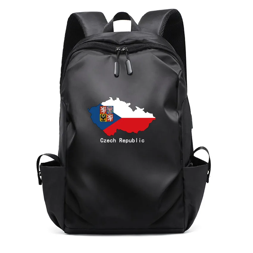 

Laptop Backpack For Men Women's USB Port Business Rucksack Oxford Wear-resistant Waterproof Czech Republic Map Printed