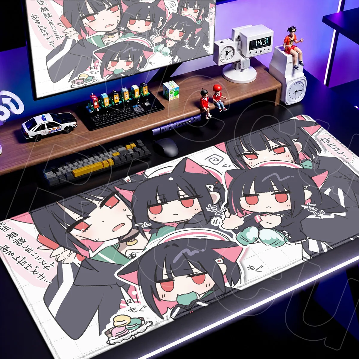 Locking Edge Notebook Keyboard Tabletop Rug Blue Archive Kyouyama Kazusa Kawaii Wallpaper Mousepad Office Decoration Accessories