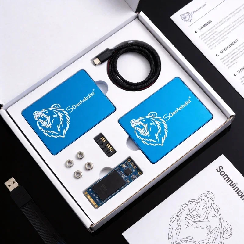 SomnAmbulist SSD SATA3 de Inicialização Rápida e Estável 120/240/480GB/1TB/2TB para Atualização de PC em Casa e Escritório