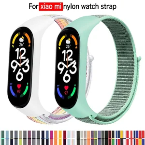 Nylon loop for xiaomi mi band, smartwatch bracelet, sports bracelet, replacement belt, smart band, 7, 6, 5, 3, 4, nfc Main Main Sales Mi Band 4 - №4