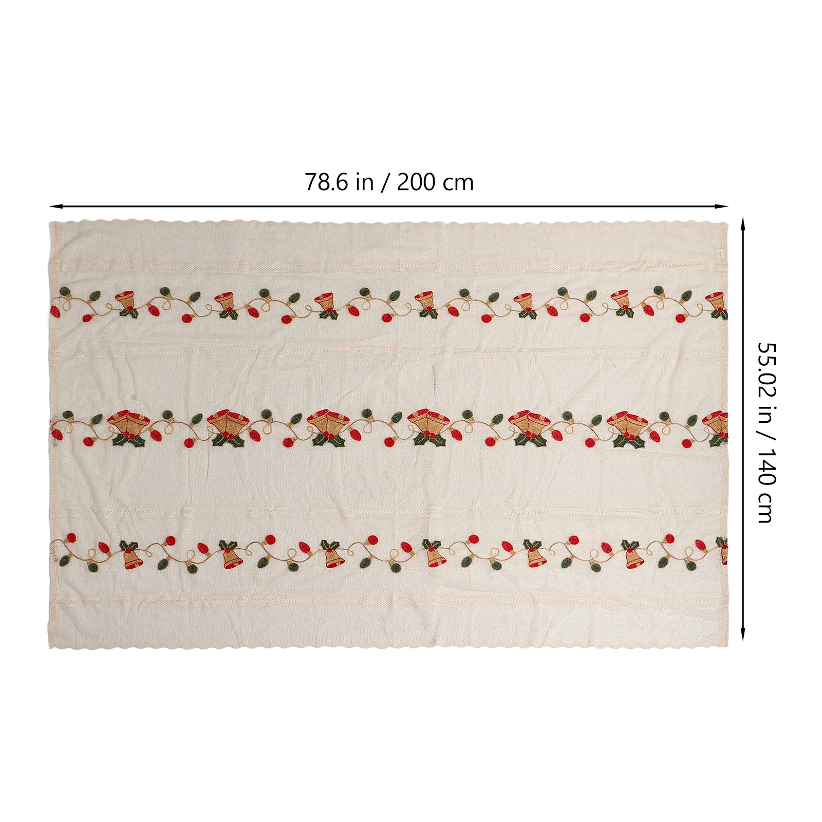 Elegant Embroidered Christmas Tablecloth Soft Polyester Washable Dining Table Cover for Holiday Gatherings Festive Celebrations