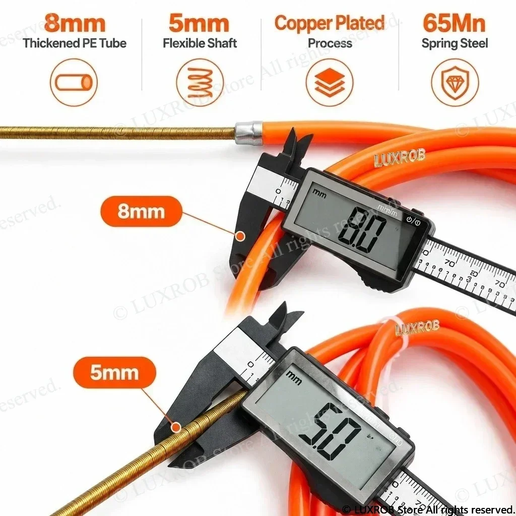 1.5M Drain Cleaning Kit for Drill,3 Sets Available,Galvanized or Welded Chain Optional,65Mn Spring Steel Sink Pipe Dredger