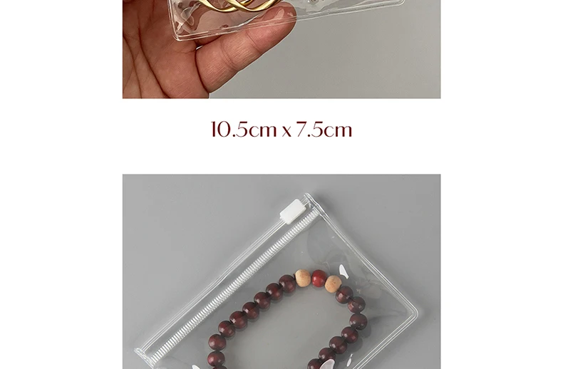 10/20PCS Transparent Plastic Pouches PVC Zipper Bag For Jewelry Bracelet Necklace Earrings Gift Storage Small Business Packages