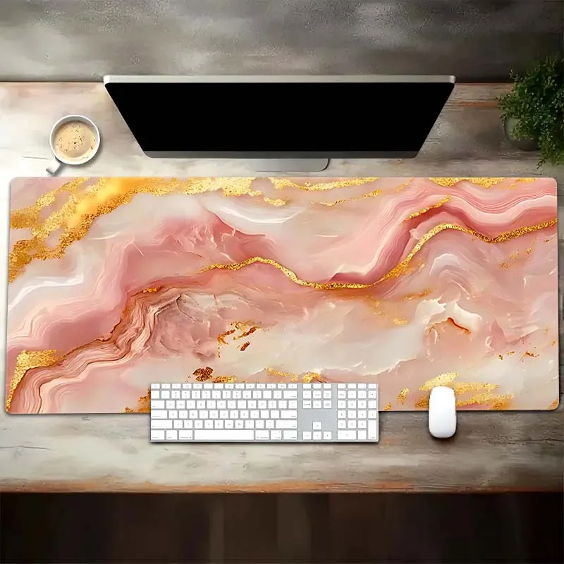 Full Desk Coverage Gaming Mouse Pad Cloth Surface Anti Slip Rubber Base Large Desk Mat for PC Laptop Keyboard