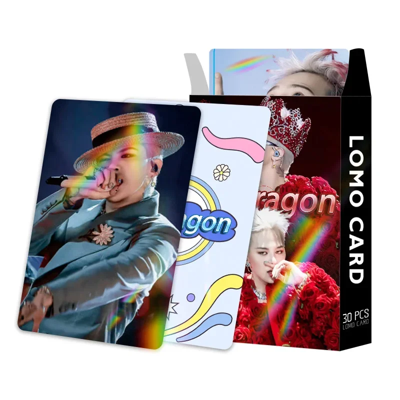 

30pcs/box Kpop Bigbang Laser Flash Card Photo Cards For Fan Collection Gifts LOMO Card