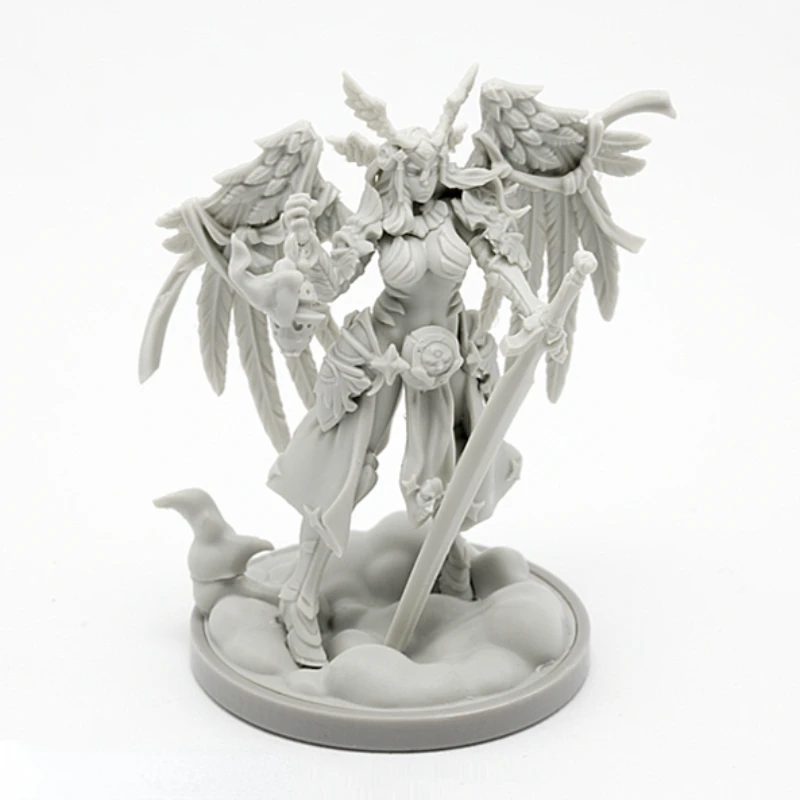 30mm Base Ratio Resin Figure Model Kits Fantasy Hobby Collection Miniature King-dom Death Valkyrie Unassembled and Unpainted 056