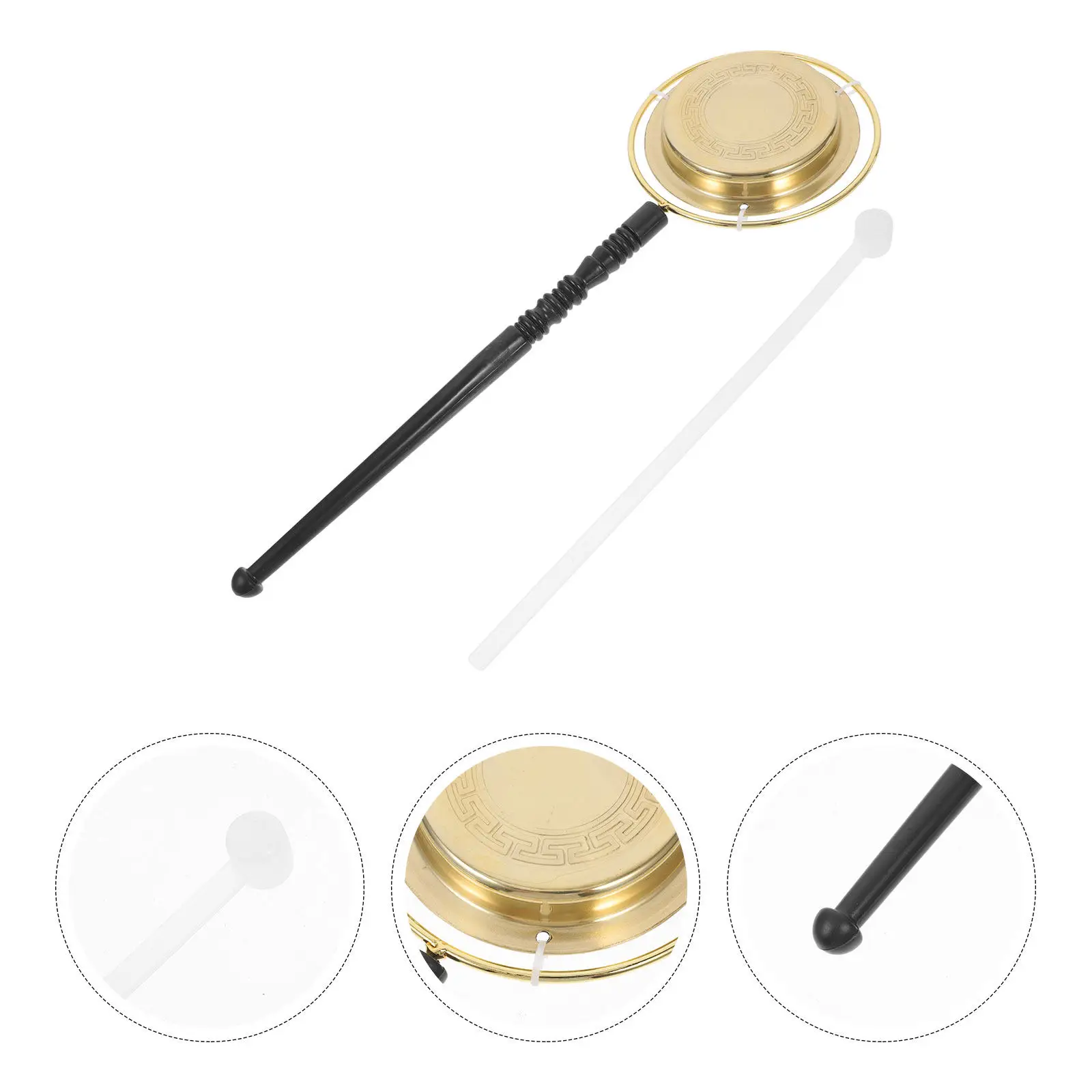

1Set Copper Muyu Traditional Buddhist Ritual Instrument Comfortable Grip Long-Lasting Durability Temple Percussion Instrument
