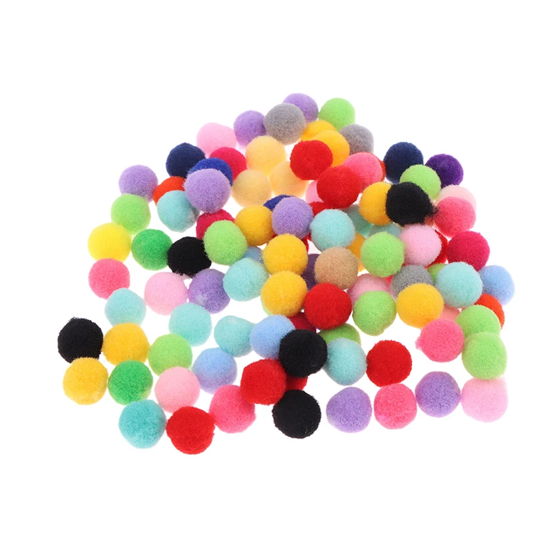 Mixed Color High Bounce Ball DIY Children's Kindergarten Creative Making Materials Colorful Small Hair Ball Plush Ball