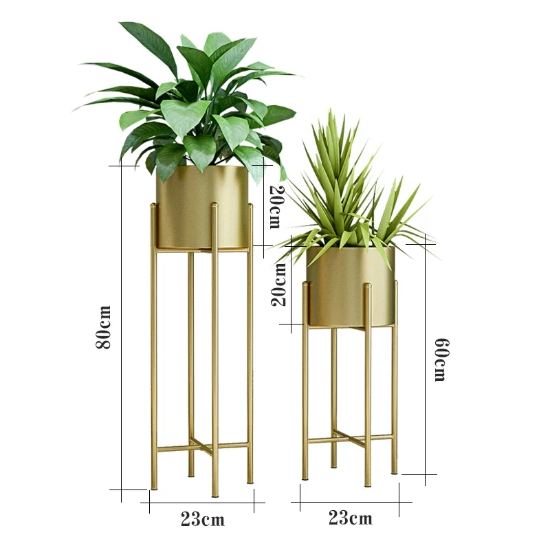 Quality Nordic Gold Floor Stand Ornaments, Artificial Flower, Simulation Plant Vase, Home Decoration, Living Room