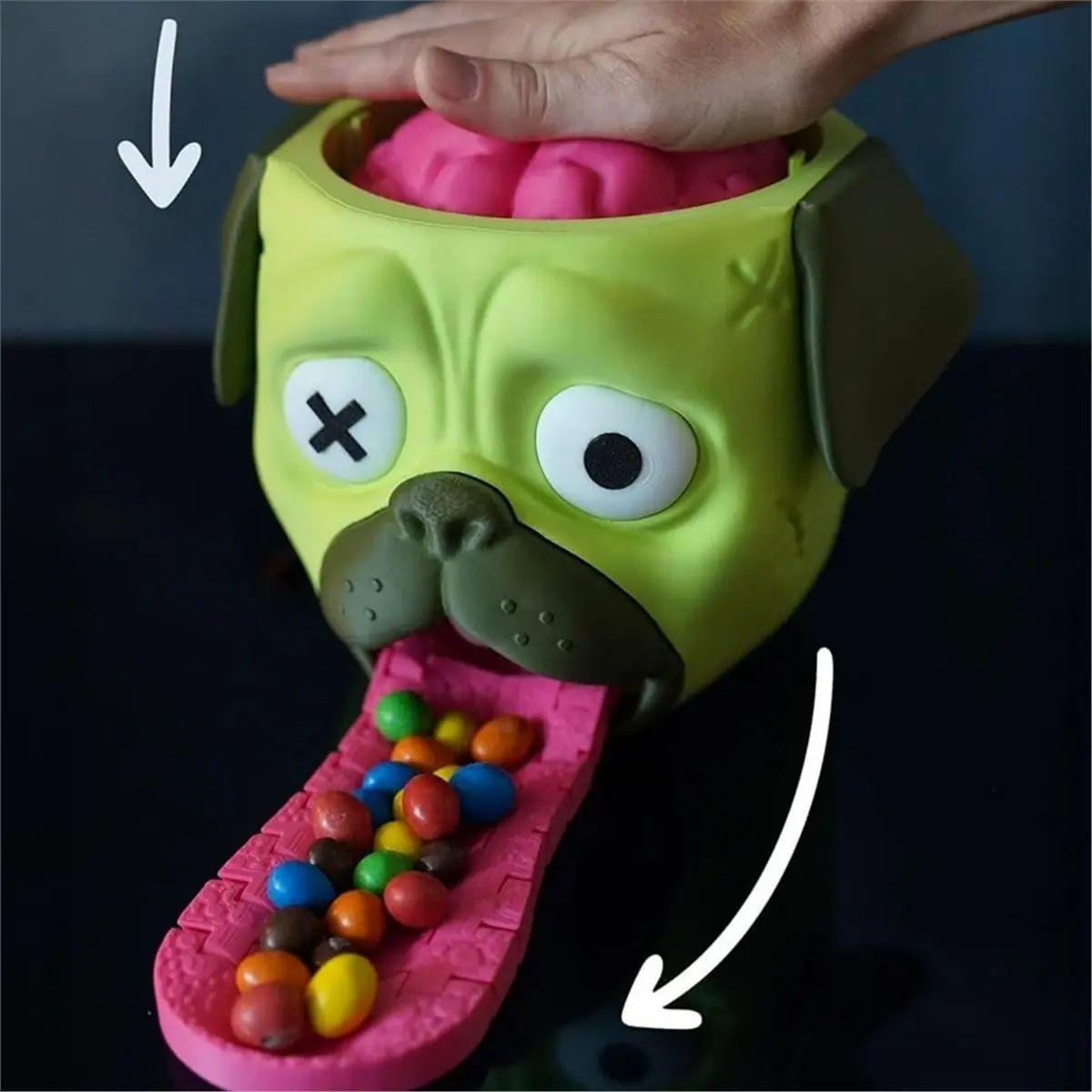 A67T NEW Pug Candy Dispenser, Spooky ZombiePug Candy Dispenser - Fun Candy Machine for Parties, UniqueGift
