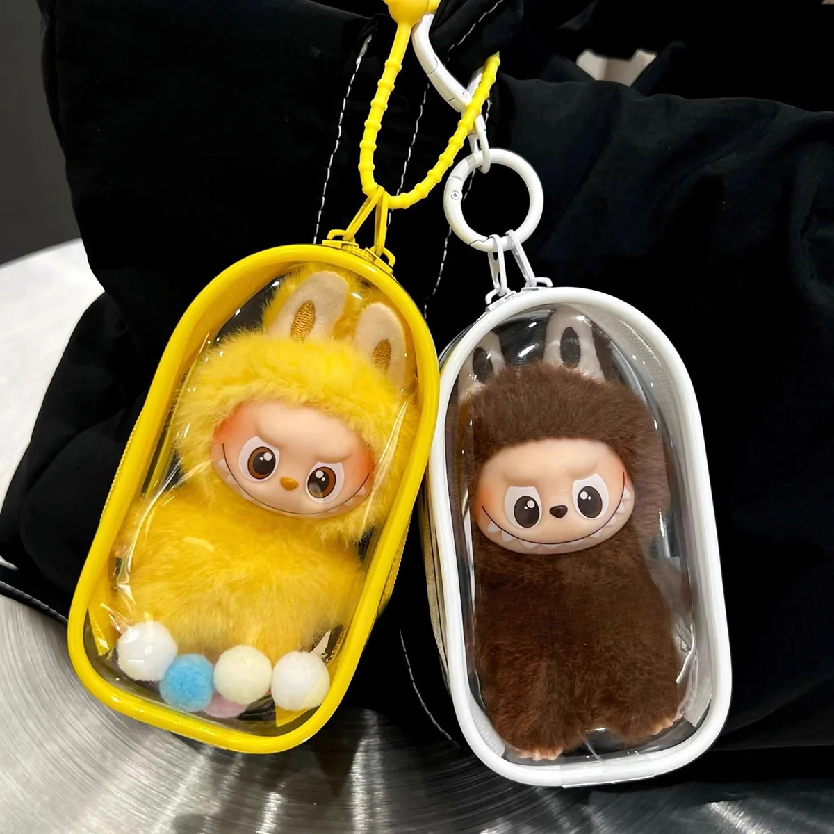 【No Doll】Display Bag Organizer Box For Mini Labubu 4.0  Love Series Colorful Protector Case Dolls Accessories