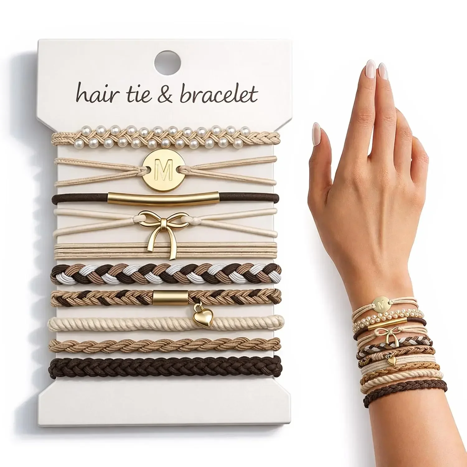 

Hair Ties No Damage - 10 Pcs Hair Scrunchies for Women Girls, Hair Ties for Thick Hair & Thin Hair