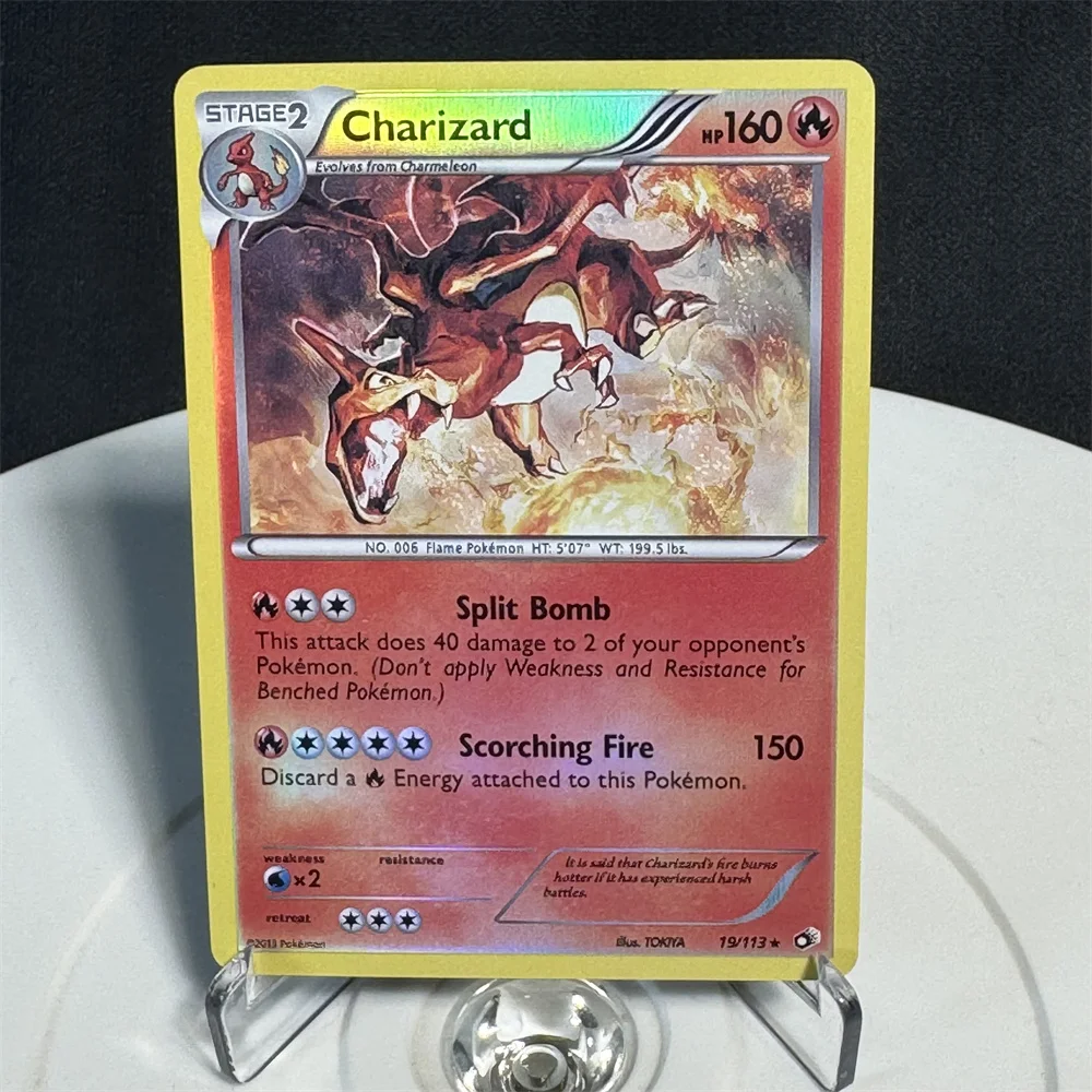 Pokemon Cards Foil Flash Card Sword & Shield Promos/Silver Tempest Series Regidrago Charizard Christmas Present Proxy Card