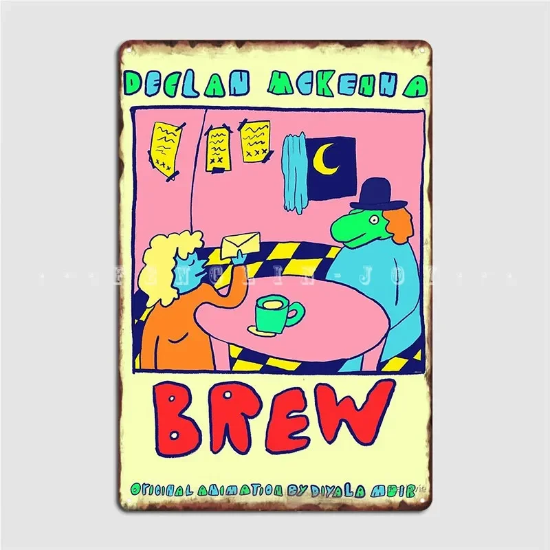 'Brew' Declan Mckenna Metal Sign Cinema Kitchen Plaques Mural Retro Tin Sign Posters