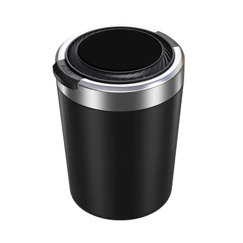 Car Ashtray Portable Extinguished Cigarettes Smokeless Holders with LED Light