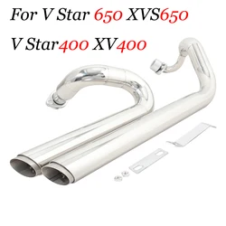 Motorcycle GP Exhaust Muffler Pipe Silencer For Yamaha V Star 650 XVS650 XVS400 DS650 400 Dragstar 400 Drag Star 650 All Year