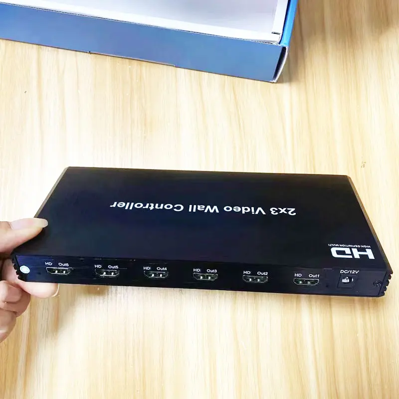 

1080P 2x3 Video Wall Controller for HDMI-Compatible Multi Screen Stitching Processor 2x3 2x2 3x1 4x1 6x1 Splicing Box 180' Flip