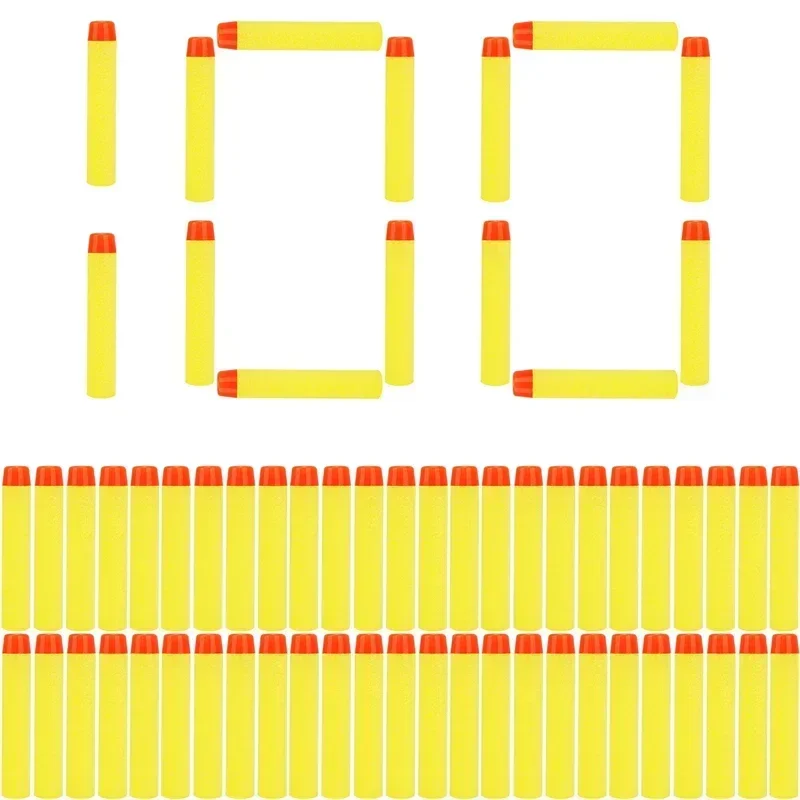 Ellow 100/1000 Uds dardos para cabeza de agujero hueco suave 7,2 cm recarga dardos pistola de juguete balas para la serie chico regalo