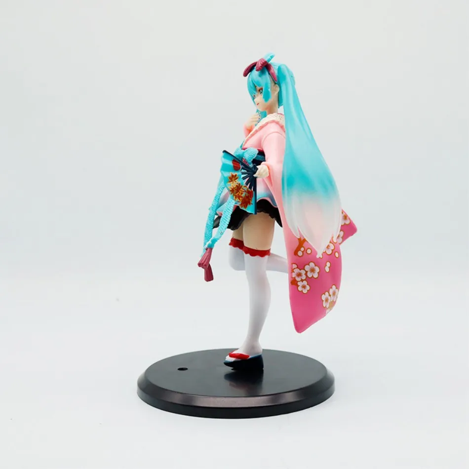 20cm moda hatsune miku anime figura quimono hatsune miku figuras de ação kawaii menina estatueta pvc coleção modelo brinquedos atacado