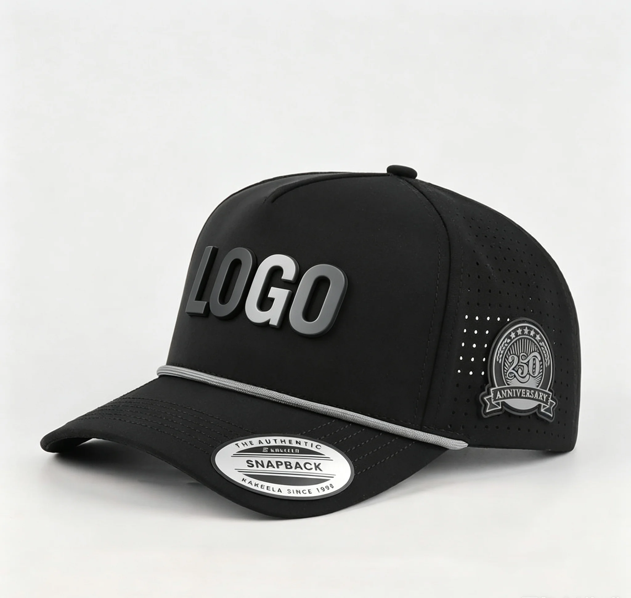 Custom 5 Panel Golf Hat with PVC Rubber Patch Logo Special Edition High-Quality Water-Resistant Performance USA Baseball Cap