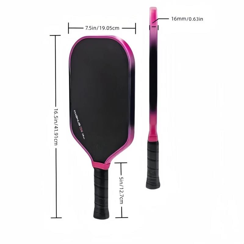 Hot Selling VYORA Magnus 3S Competition-Grade High-Quality Toray T700 Carbon Fiber Hot-Pressure Process Gen3 New Inner Core Pickleball Racket Pink