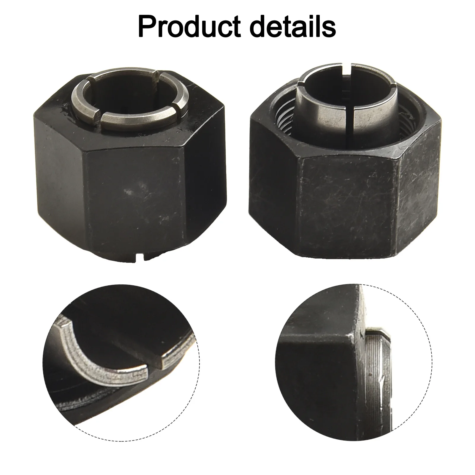 

2pcs 1/2 12mm Chuck 2610906283 2610906287 326286-03 Chuck Collet And Nut For DW6214 DW616 Router Power Tool Accessories