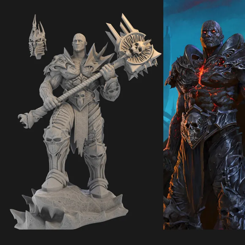 Anime War Game Figure Resin Model Kit 1/24 Scale Bolvar Storm Lich King Unassembled Unpainted Hobby Tools