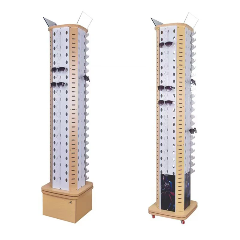 IN STOCK Optical Shop Floor Standing Metal Wood Spectacles Optical Sunglasses Glasses Display Racks