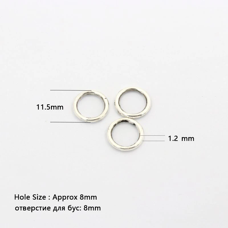 100pcs Mix Tibetan Gold Silver Color Round Metal Closed Loose Spacer Bead Jump Rings For Jewelry Making Bracelet Diy Accessories