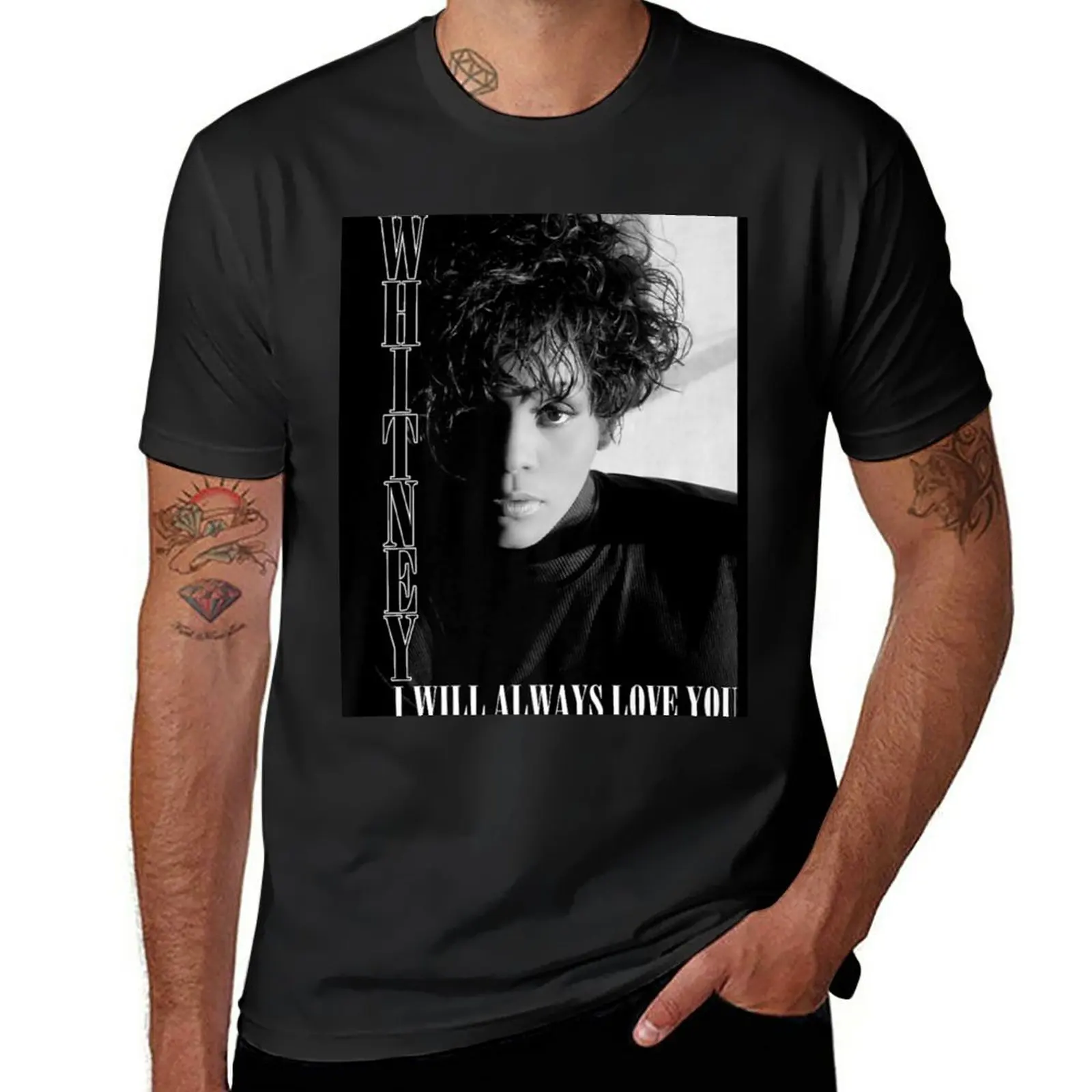 New Black and White Always Men And Women Whitney T-Shirt boys white t shirts sports fan t-shirts boys t shirts Men's t-shirt