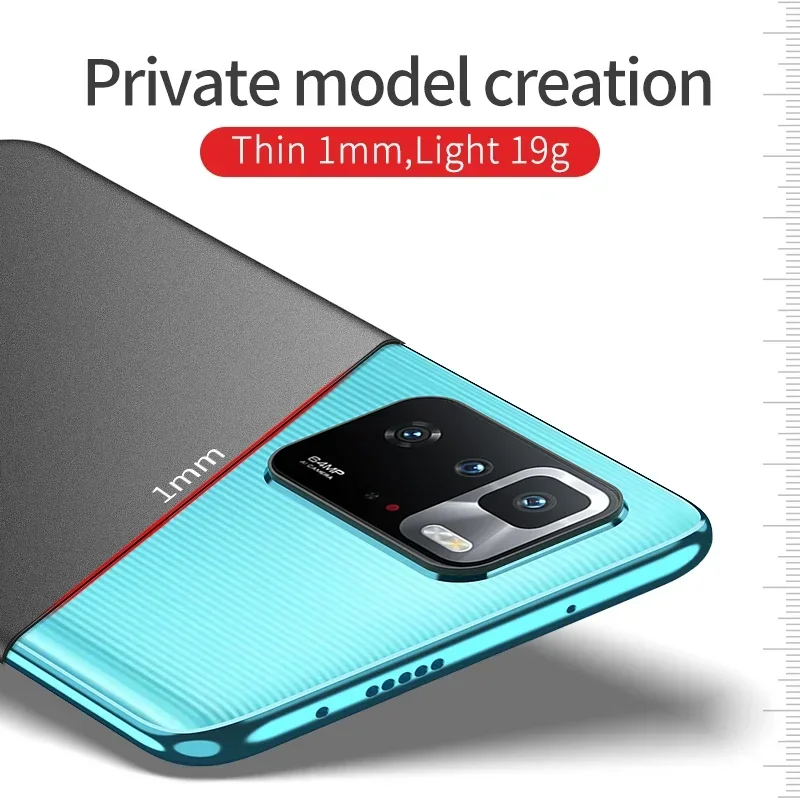 For POCO X3 NFC Case Cyan Shockproof Hard Plasitc Ultra Slim Matte Cases For XIAOMI POCO F3 F4 F5 X3 X4 GT X5 Pro 5G Covers