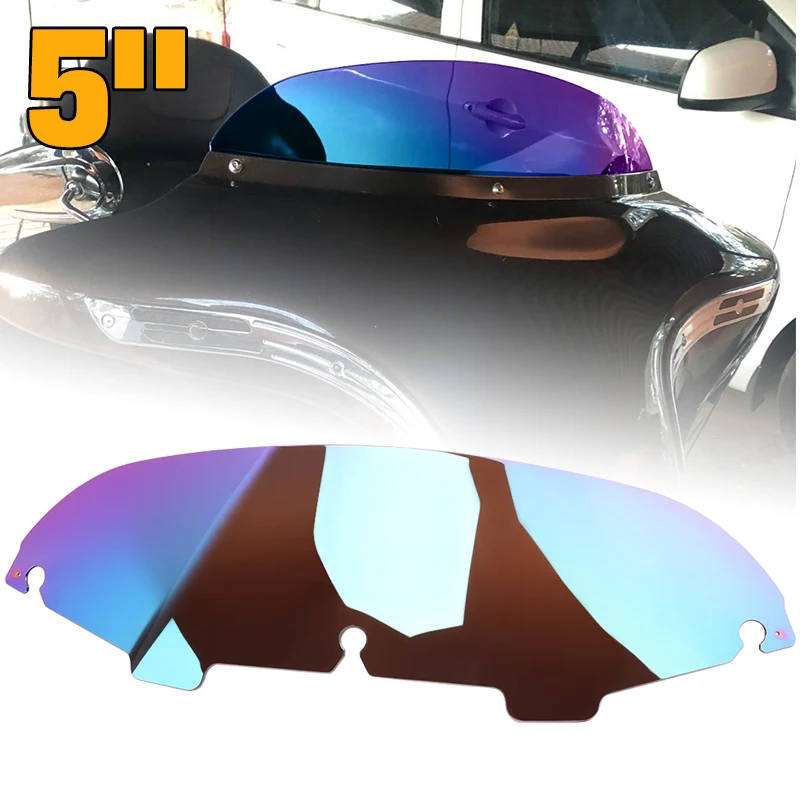 

Motorcycle 5" Windshield For Harley Touring Street Electra Glide Ultra Limited FLHX 1996-2013 ABS Upper Fairing Wind Deflector