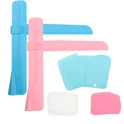 Cream Cake Scraper Irregular Teeth Edge Spatulas Cake Baking Scraper Fondant Cake Slicer Pastry Cutters Tools Kitchen Baking Kit