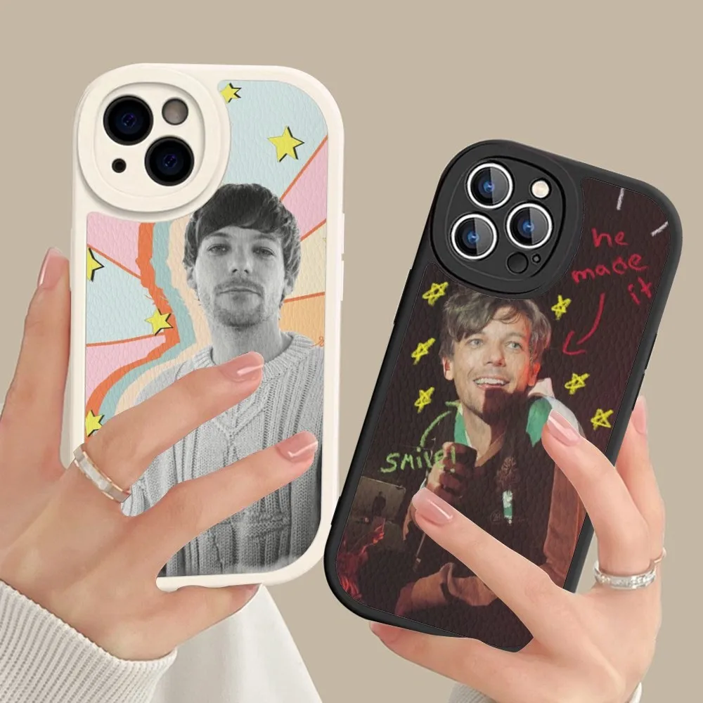 L-Louis w-william t-tomlinson Funda de teléfono de cuero duro para IPhone 16 15 14 13 12 Mini 11 14 Pro Max Xs X Xr 7 8 Plus Fundas