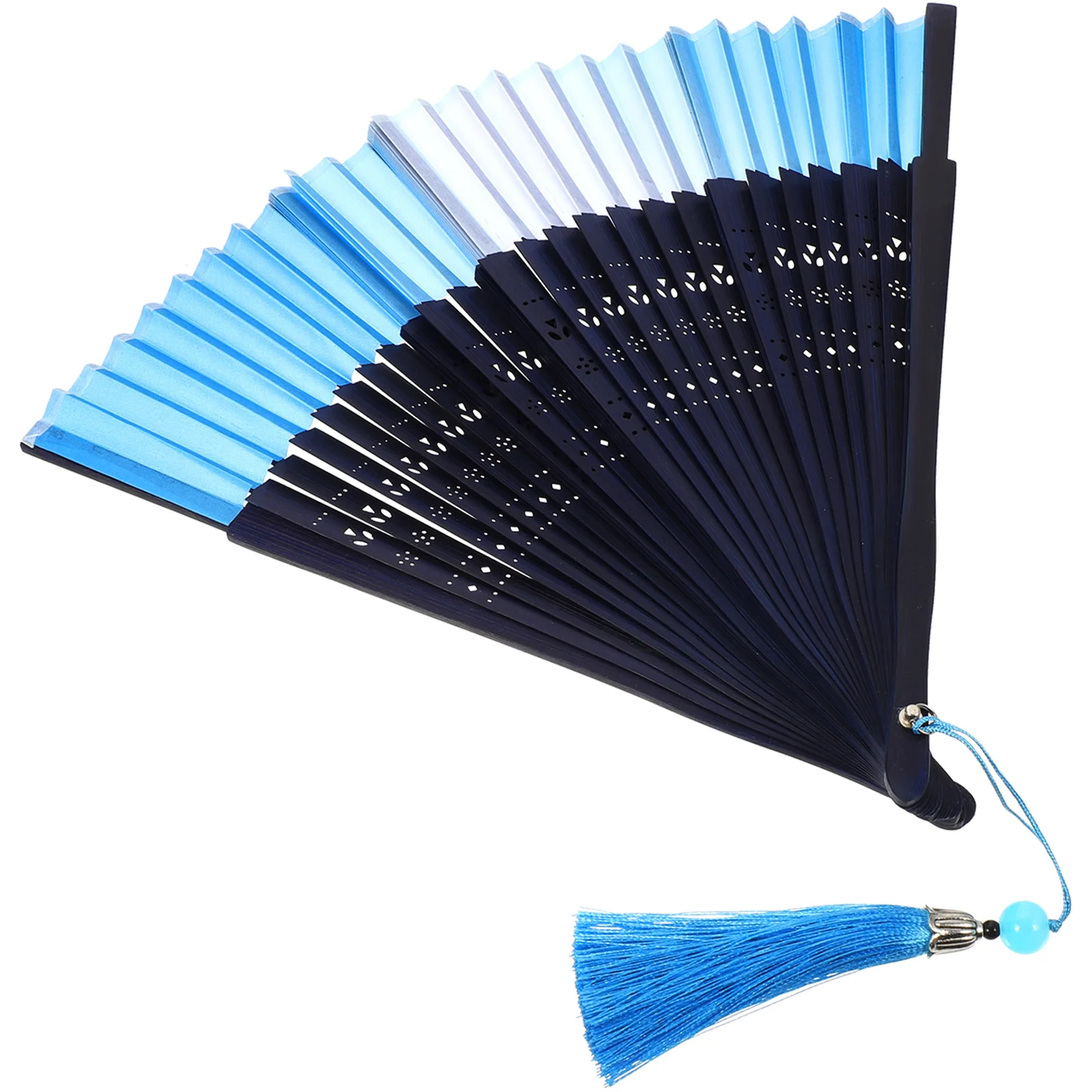 

Colorful Folding Fan H held Bamboo Prop 10 Inches Cooling Fans Retro Design Photo Accessory Decorative Arts