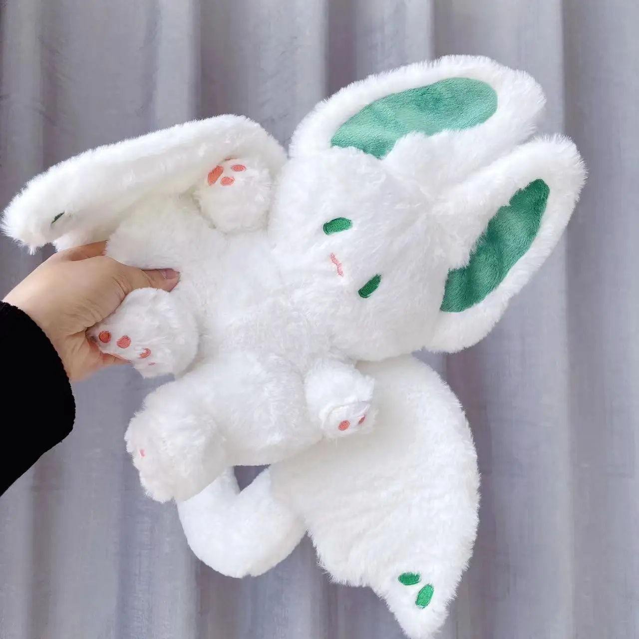 35cm Kawaii Flying White Rabbit Plush Toy Anime Bat Wings Stuffed Doll Appease Sleeping Toys Lovely Gifts