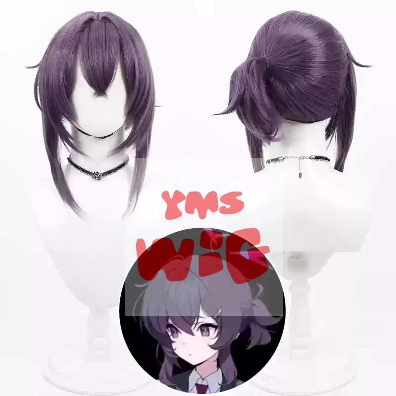 

Two Types Game Blue Archive Igusa Haruka Cosplay Wig Short Purple Heat Resistant Synthetic Hair Halloween Party Role Play