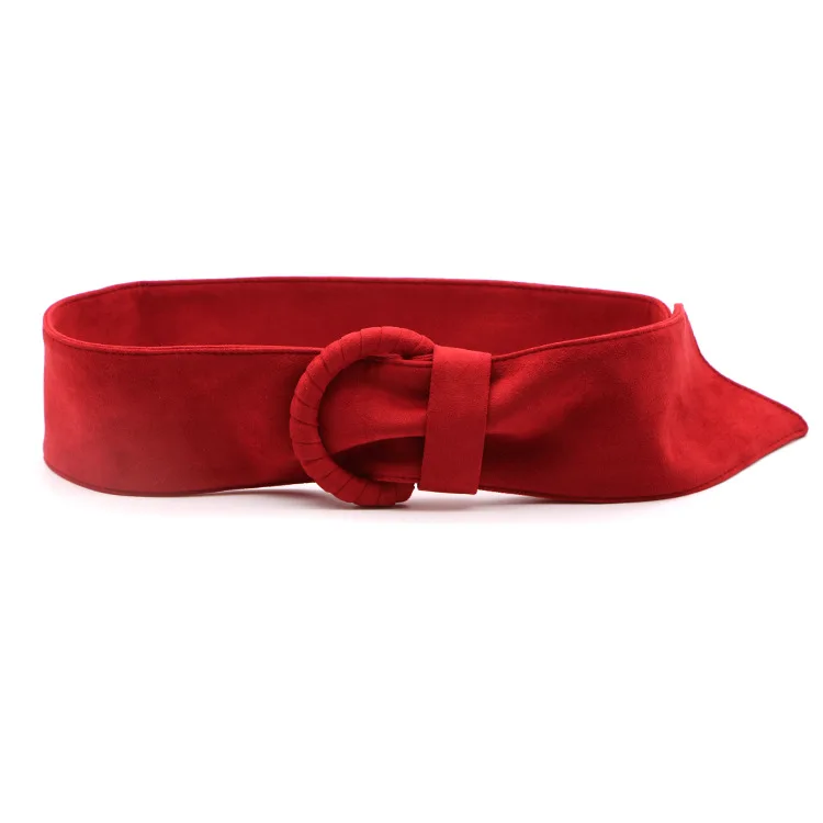 Ceinture en velours pour femmes, sans trou d\'épingle, style élégant, ruban décontracté, large environnement, mode de luxe, haute qualité, robe pour