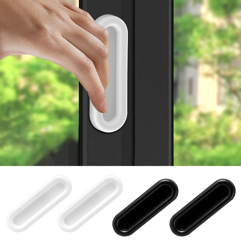 Self Adhesive Handles for Sliding Glass Door Window Knob and Pulls Kitchen Bathroom Barn Door Concealed Handles