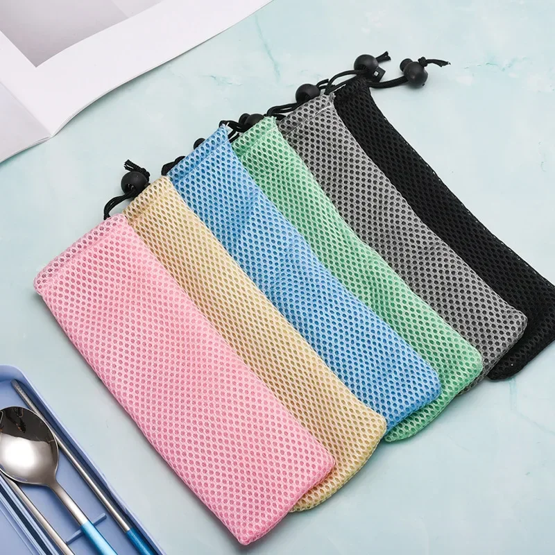 Cutlery Case Drawstring Bag Portable Tableware Bag Cotton Linen Travel Spoon Chopsticks Storage Household DinnerwareDropshipping