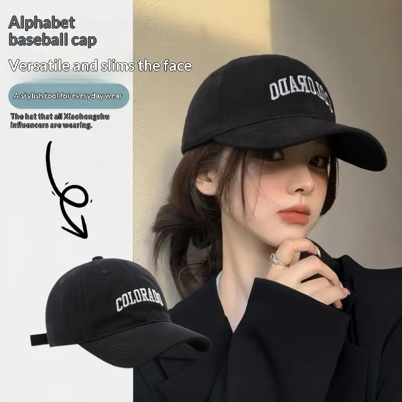 Solid Letter Baseball Cap Embroidery Sun Hat Spring Summer Outdoor Adjustable