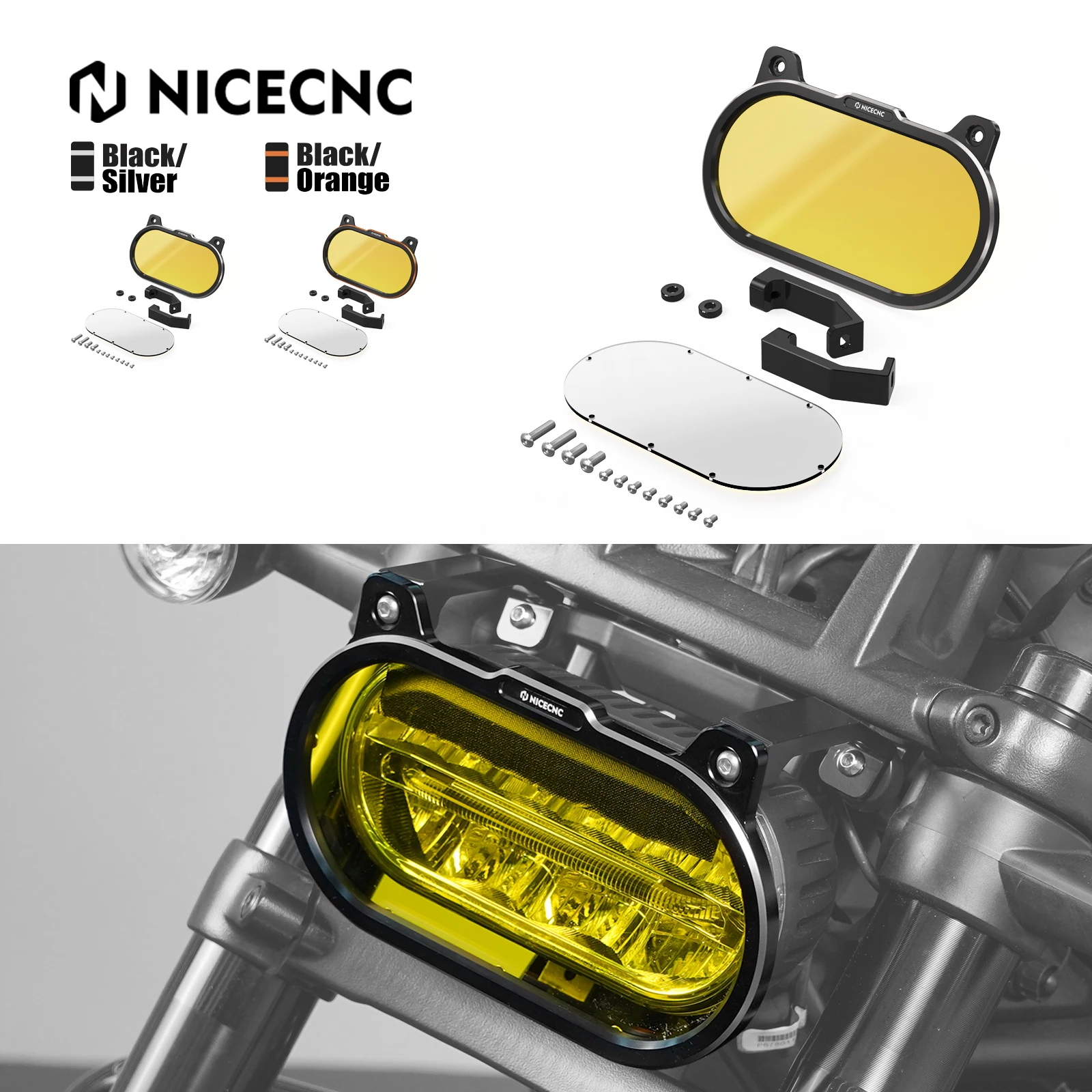 

NICECNC Motorcycle Headlight Headlamp Guard Cover for Harley Sportster S RH1250S 2021 2022 2023 2024